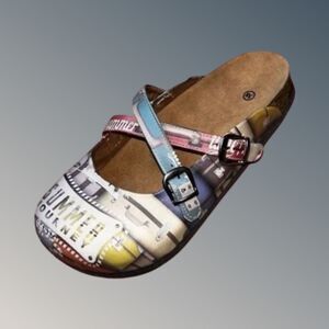 NWOB Summer Holidays Cork Insole Clog Mary Jane Sandals Size 38 US 7.5